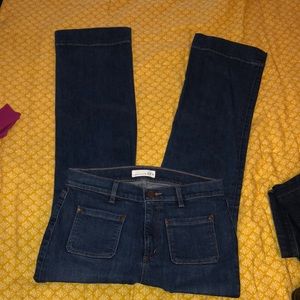 Loft denim wide leg trouser